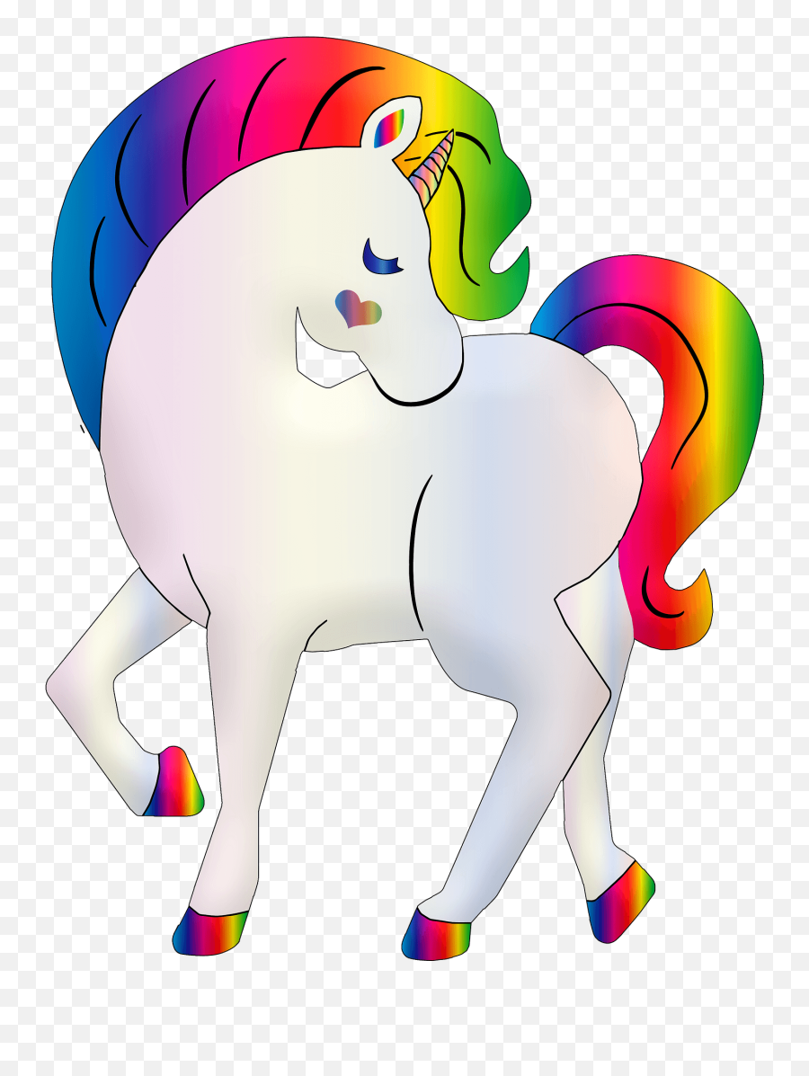 Rainbow Heart Png - Unicornio Cuerpo Completo Png 1277756 Rainbow Unicorn Unicorn Cute Drawing Emoji,Emoticon Unicornio Whatsapp