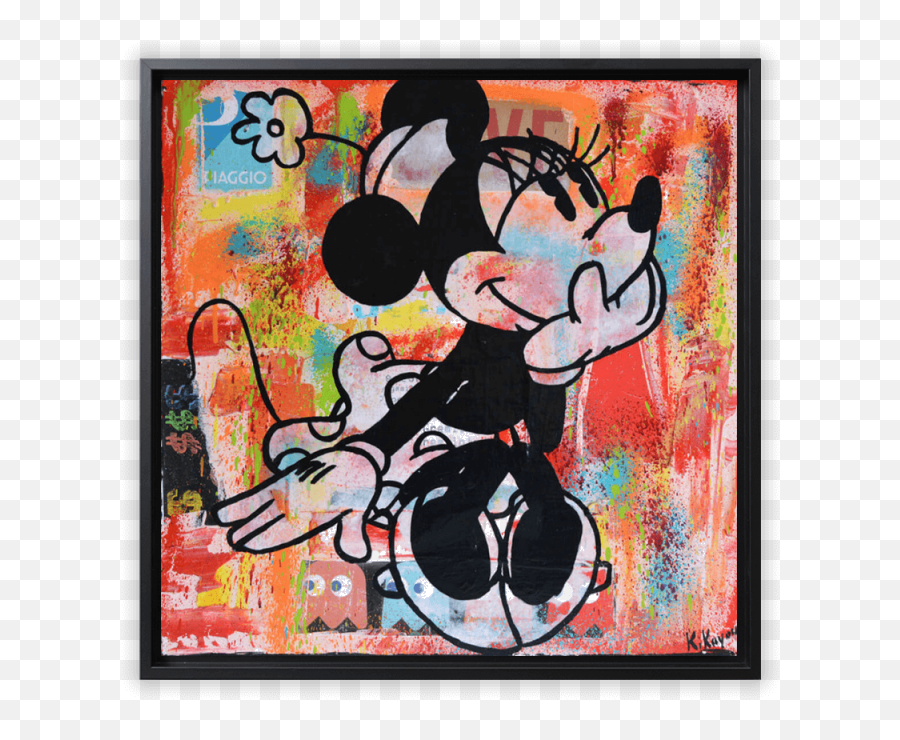 Large Paintings Minnie - Fictional Character Emoji,Mixed Emotions Cartoon Drawing