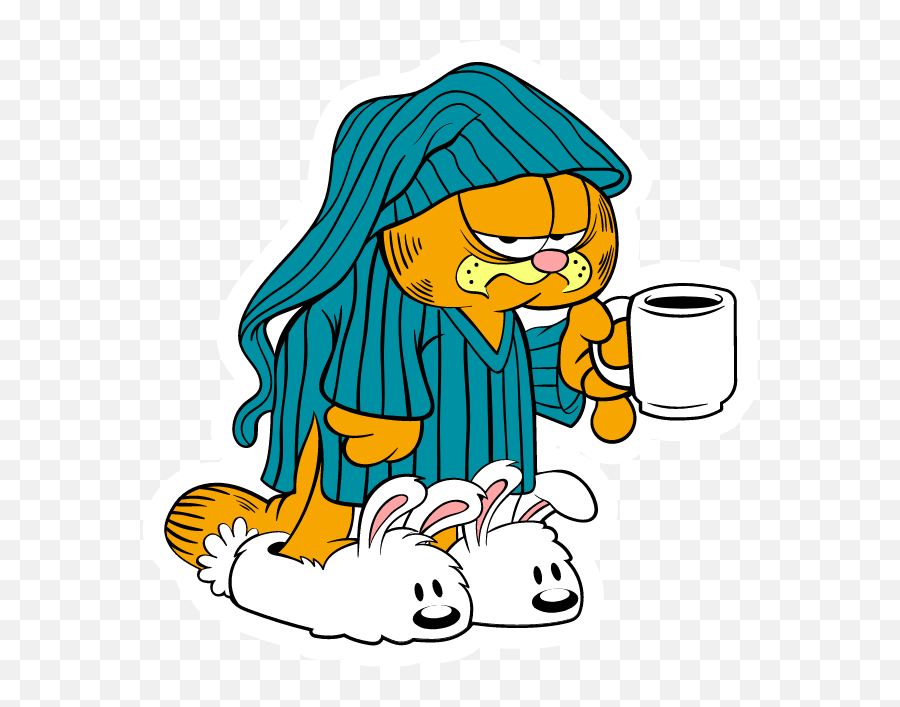 Garfield Cat Good Morning Sticker Emoji,Aski Emojis