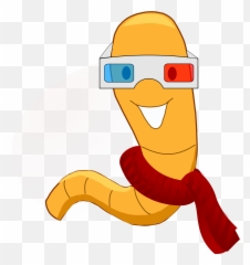 Worm Orange Cartoon Drawing Free Image - Cartoon Animals With Glasses Emoji,Cartoon Emotions 3d