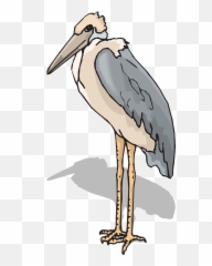 340x640 - Cartoon Bird With Long Legs Emoji,Pelican Emoji
