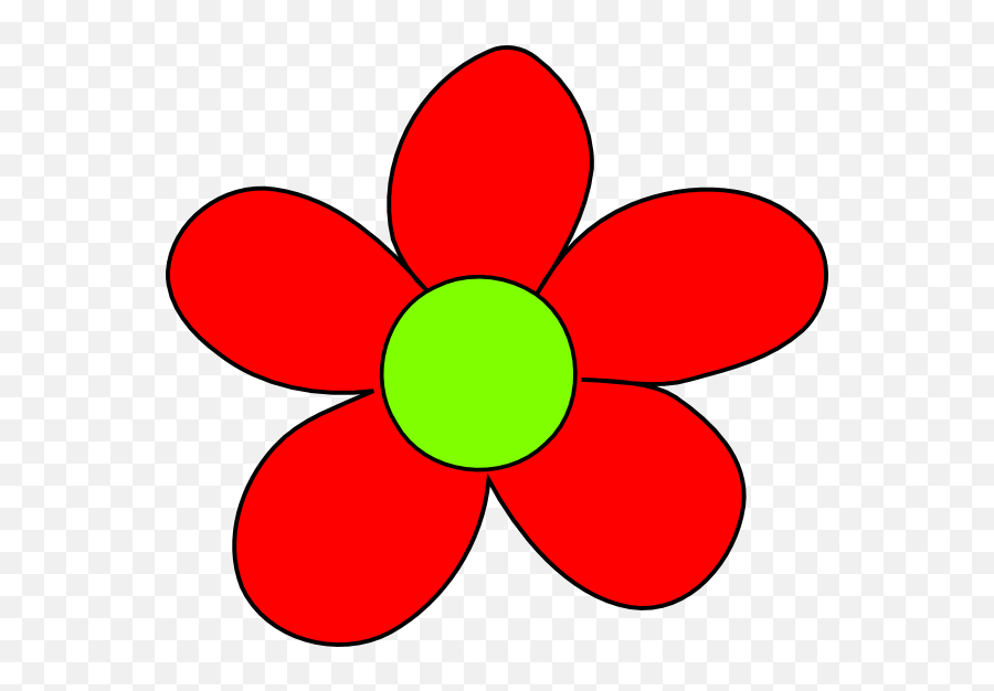 Clipart Red Flower Png - Red Clip Art Flower Emoji,Groovy Emoji