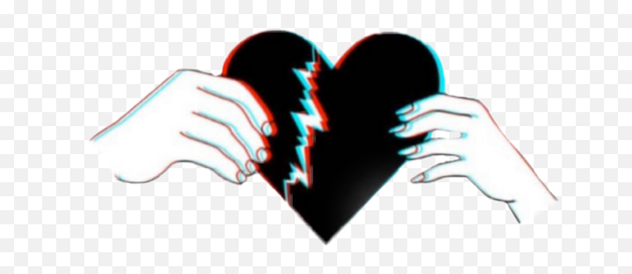Breakup Break Up Heart Black Red - Black Love Break Up Emoji,Good Emojis After A Good Breakup