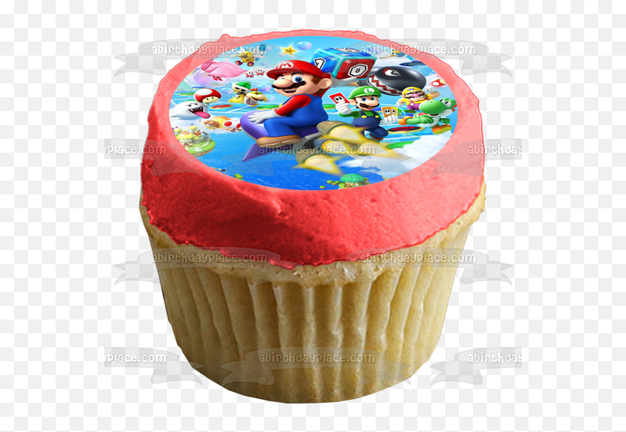 Super Mario Brothers Nintendo Luigi Yoshi Mario Party Edible Cake Topper Image Abpid03597 - Cake For Girls Roblox Emoji,Emoji Birthday Cakes At Walmart