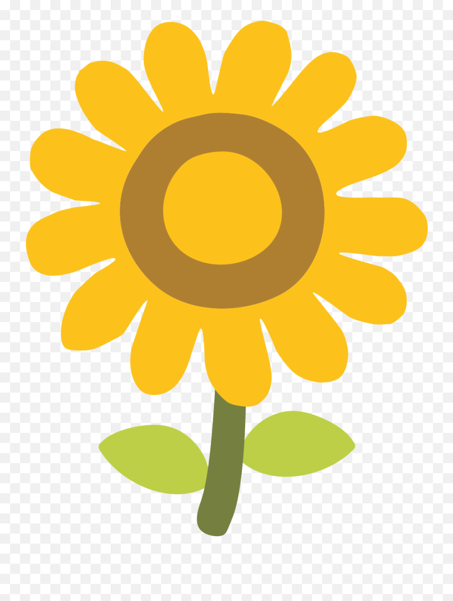 Sunflower Emoji - Cartoon Sunflower Clipart Png,Sunflower Emoji
