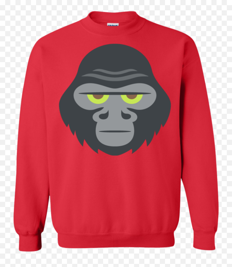 Gorilla Face Emoji Sweatshirt - Not Christmas Yule,Monkey Emoji Shirt
