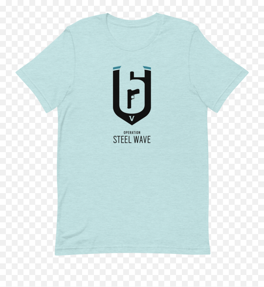 Steel Wave Logo Light T - Shirt Six Siege Merchandise Emoji,Vixx Emoticon Symbols 'l'