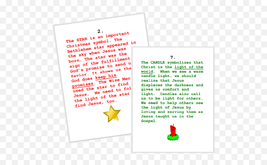 Christmas Symbols Scavenger Hunt - Catechism Angel Free Dot Emoji,