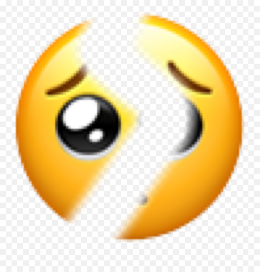 Emoji Sad Broken Cute Sticker - Dot,Puppy Eyes Emoji