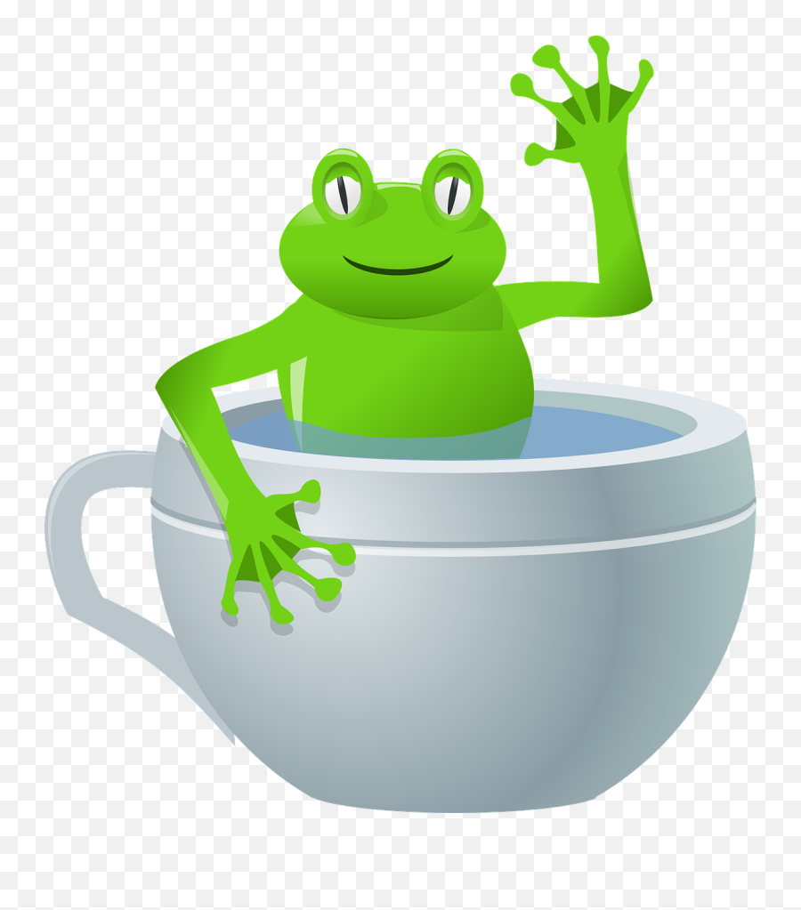 Toad In Cup Cartoon - Tea Cup Clip Art Emoji,Frog Tea Emoji