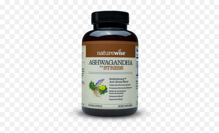 Ashwagandha For Stress With Organic Ksm - 66 Extract Naturewise Emoji,Emoticons Stressless