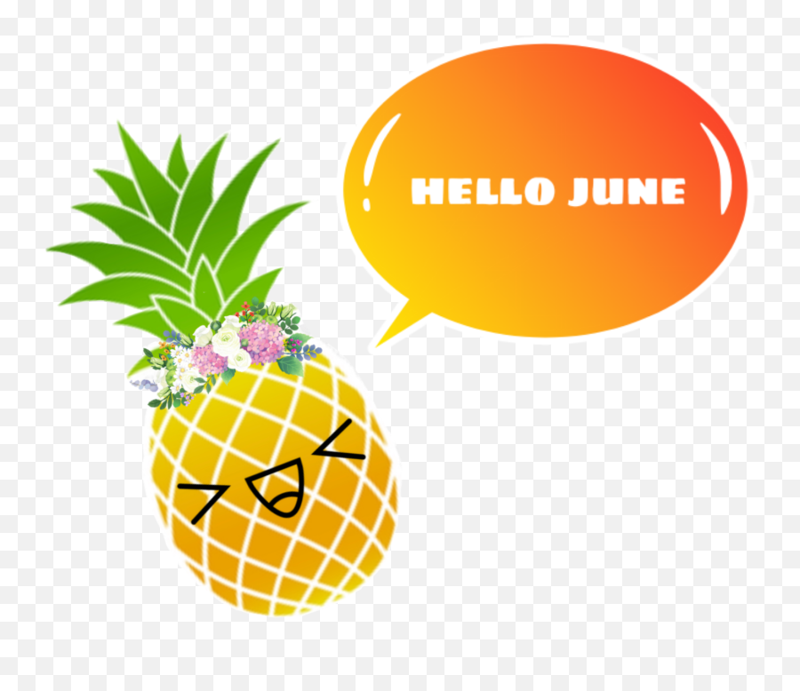 Hello Freetoedit Scjune June Hello June Sticker By Psike97 Emoji,Pineapple Text Emoji