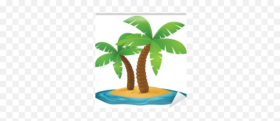 Wall Mural Island Palm Trees Ocean Beach - Pixersus Emoji,Tree Emoji Instagram