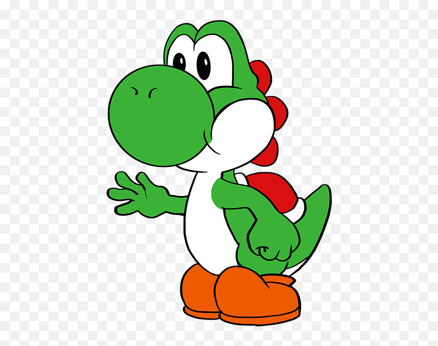 How To Draw Yoshi From Super Mario - Really Easy Drawing Yoshi Super Mario Drawing Emoji,Find The Emoji Super Mario