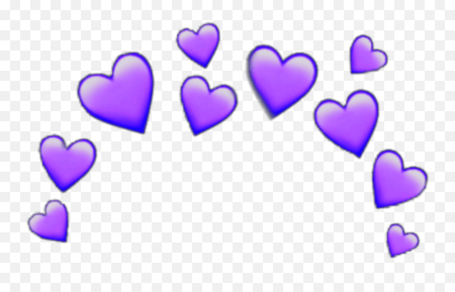 Purple Heart Crown Heartcrown Emoji Iphone Random - Heart Emojis Transparent Background,Orange Emoji