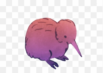 Kiwibird Gradient Purple Dream Kiwi - Animal Figure Emoji,Kiwi Bird Emoji