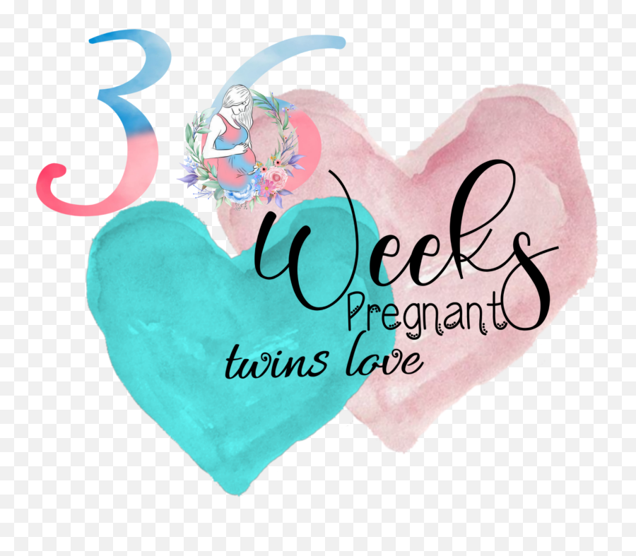 36 36weeks 36weekspregnancy Sticker - Girly Emoji,Twin Heart Emoji