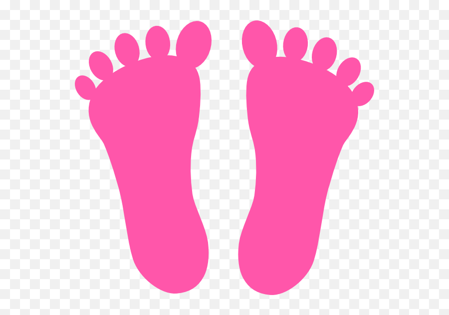 Baby Foot Print Clip Art - Pink Footprint Clipart Emoji,Bare Feet Emoji