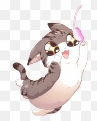Anime Cat Love Cute Kawaii Happy Manga Chibi - Kawaii Anime Chibi Cat Emoji,Cute Anime Emoji