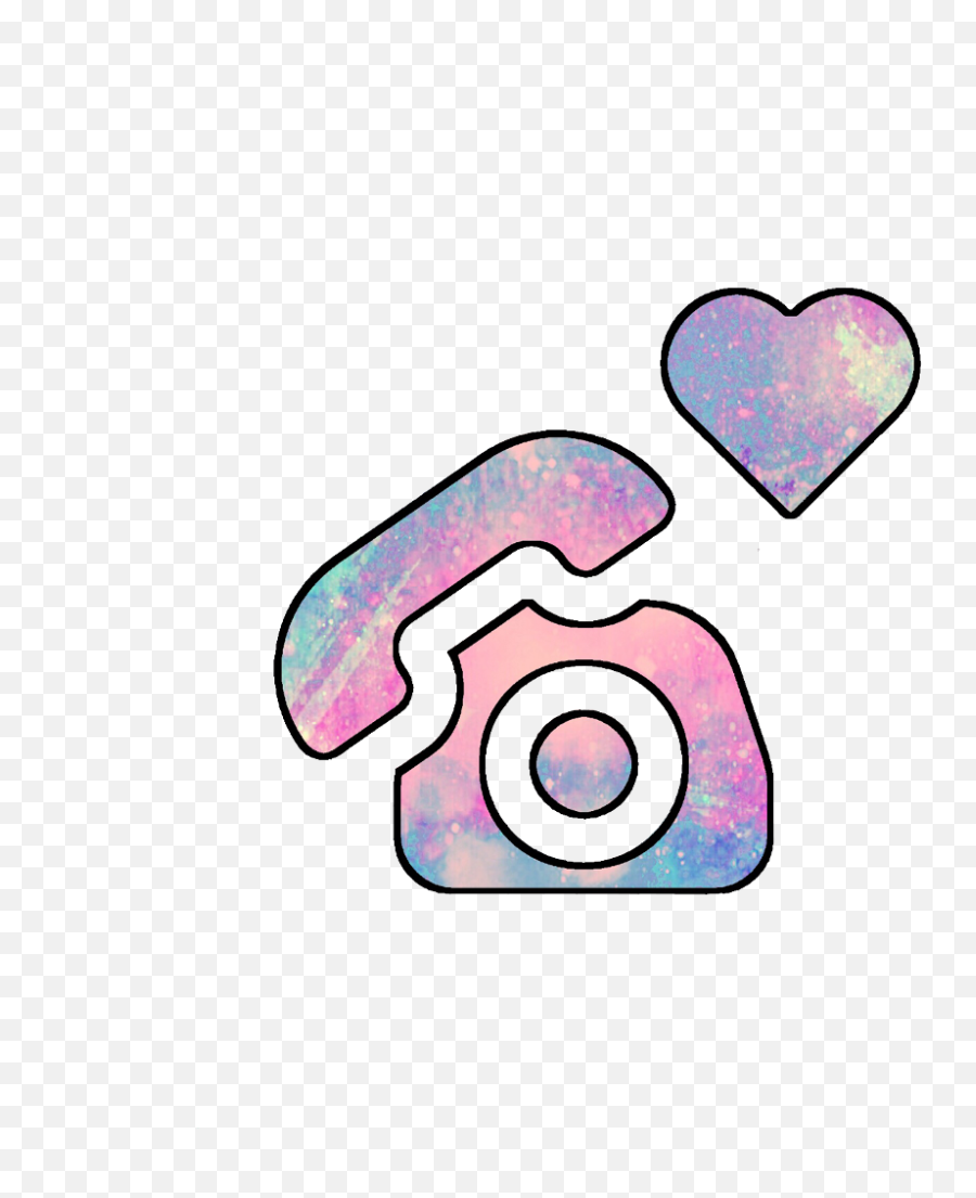 Ftedtickers Pastel Phone Heart Callme - Cute Phone Icon Pastel Emoji,Girly Samsung Phonw With Emojis