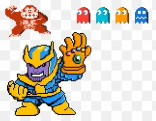 Game Donkey Kong Design Cool Clipart - Fictional Character Emoji,Thanos Emoticon