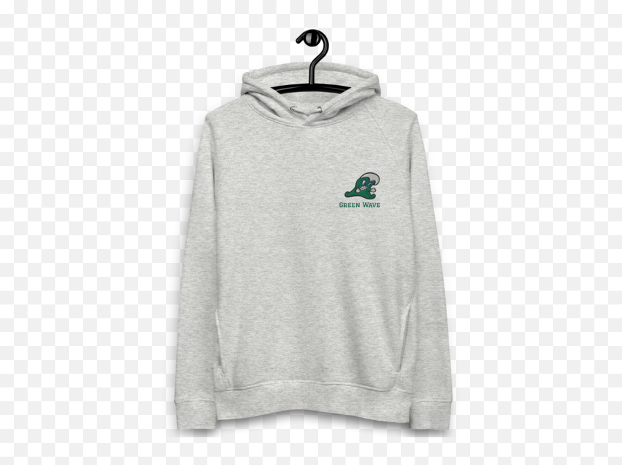 Green Wave Tuffy Embroidered Unisex Pullover Hoodie - Hoodie Emoji,Wave Of Emotion Pullover