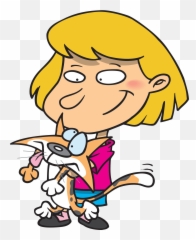 Cartoon Girl Squeezes Cat - Cats Hugs Cliparts Emoji,Whatsapp Hug Emotion