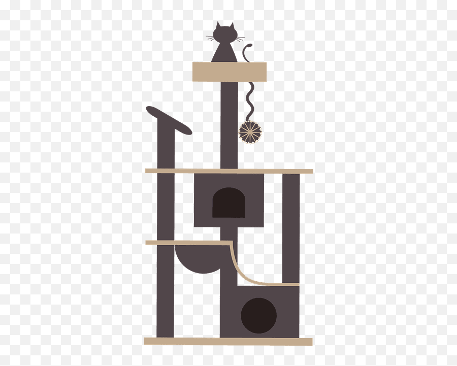Is Buying A Cat Tree Really Worth It - Fluffy Kitty Cat Tree Clip Art Png Emoji,Cat Ears That Tell Your Emotions