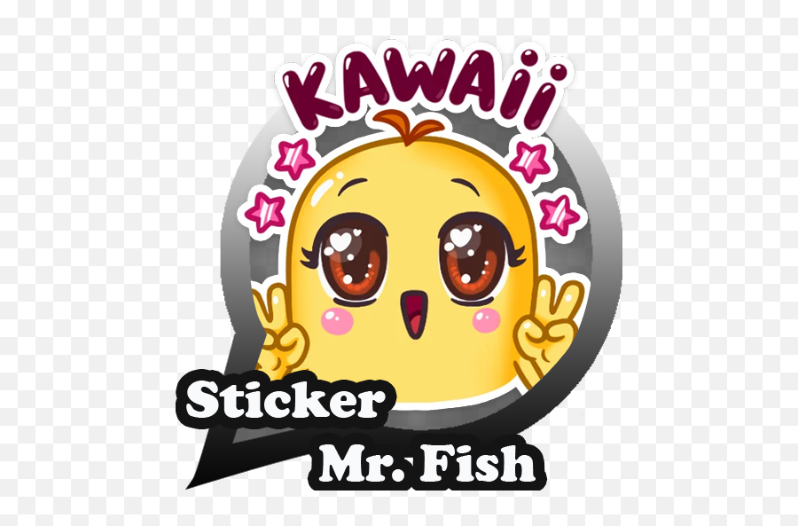 Mr Koi Sticker Kawaii For Wastickerapp - Happy Emoji,Fish Emoticon ...