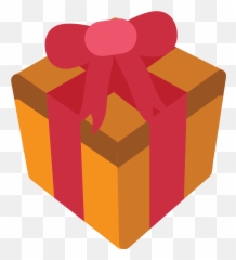 Wrapped Gift Emoji Clipart - Gave Emoji,Emoji Birthday Gifts