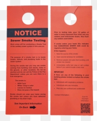 Smoke Testing Notification Door Hanger 100 Pack - Dot Emoji,Vent Orange Emotion