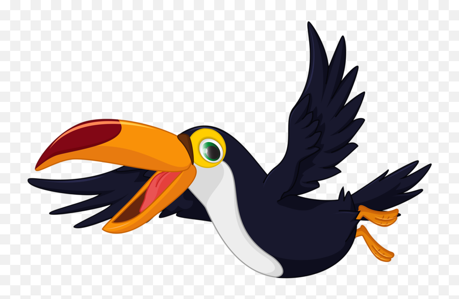 Pin - Flying Cartoon Toucan Emoji,3d Emoji .eps