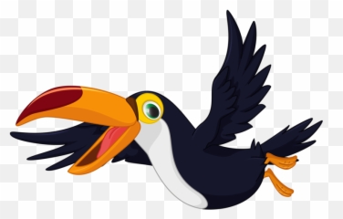 Pin - Flying Cartoon Toucan Emoji,3d Emoji .eps