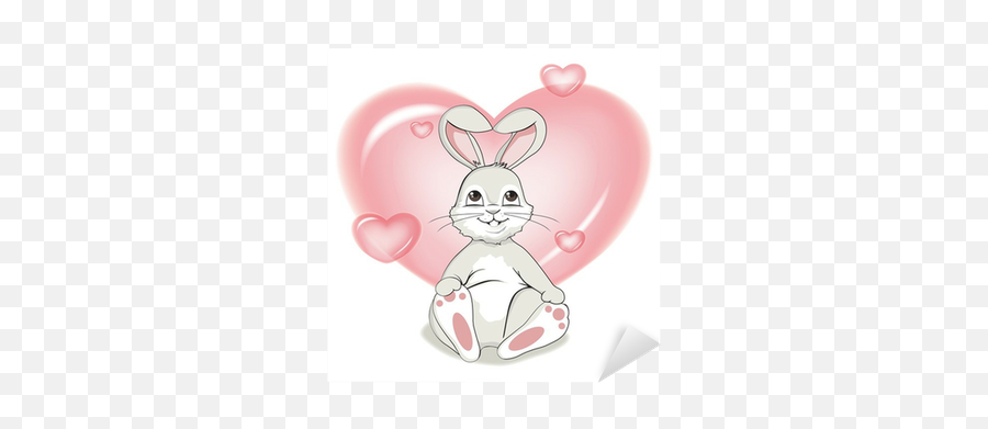 Bunny With Hearts Sticker Pixers - Häschen Mit Herz Emoji,Bunny Heart Emoji