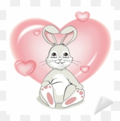 Bunny With Hearts Sticker Pixers - Häschen Mit Herz Emoji,Bunny Heart Emoji