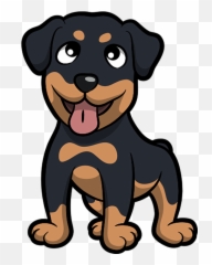 Cute Cartoon Rottweiler Png - Emoji Rottweiler,Cute Emoji Messages