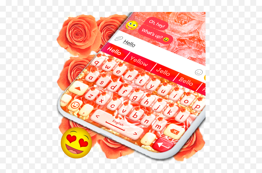 Rose Gold Keyboard Golden Rose - Office Equipment Emoji,Jello Emoji