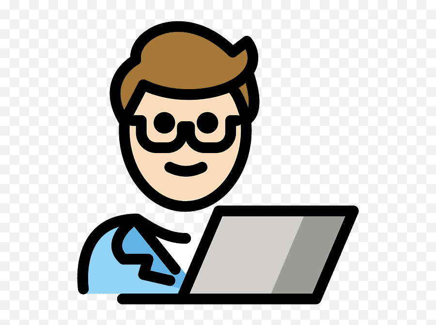 Man Technologist Emoji Clipart Free Download Transparent - Man Technologist,Reading Emoji Clipart Free