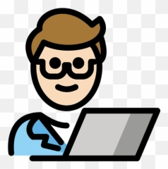 Man Technologist Emoji Clipart Free Download Transparent - Man Technologist,Reading Emoji Clipart Free