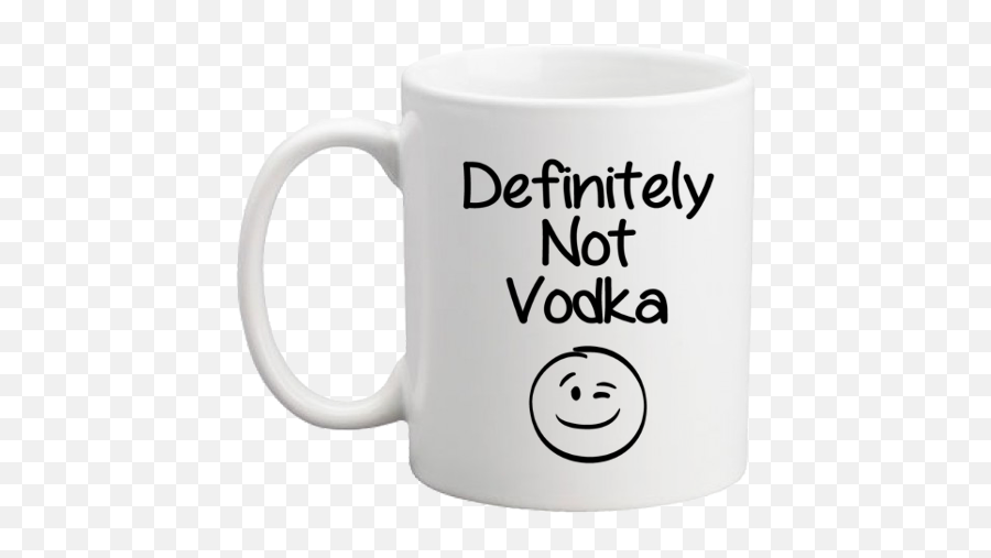 Definitely Not Vodka Coffee Mug - Magic Mug Emoji,No Coffee Emoticon