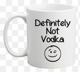 Definitely Not Vodka Coffee Mug - Magic Mug Emoji,No Coffee Emoticon