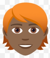 Red Hair Joypixels Sticker - Dark Hair Dibujo Emoji,Emoji For Hairdo