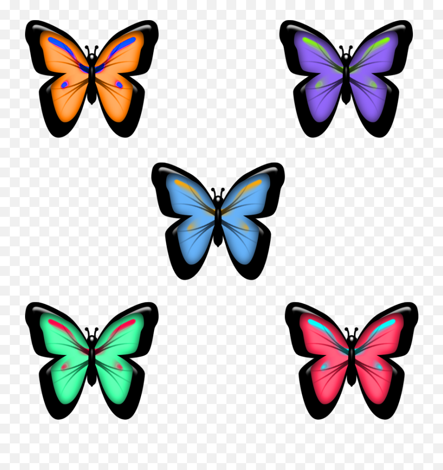Free Transparent Monarch Butterfly Png Emoji,2 Blue Butterfly Emojis