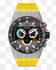 Speedtrap Yellow Chrono Sport Watch - Swiss Movement Emoji,Printerest Emotion Clock