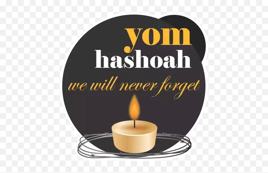 Yom Hashoah By Stickercommunitycom - Sticker Maker For Whatsapp Emoji,Candle Emoji Circle