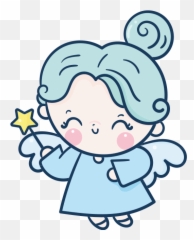 Flying Fairy With Blue Dress Fairy Tale Sticker - Tenstickers Emoji,Fairtale Emoji
