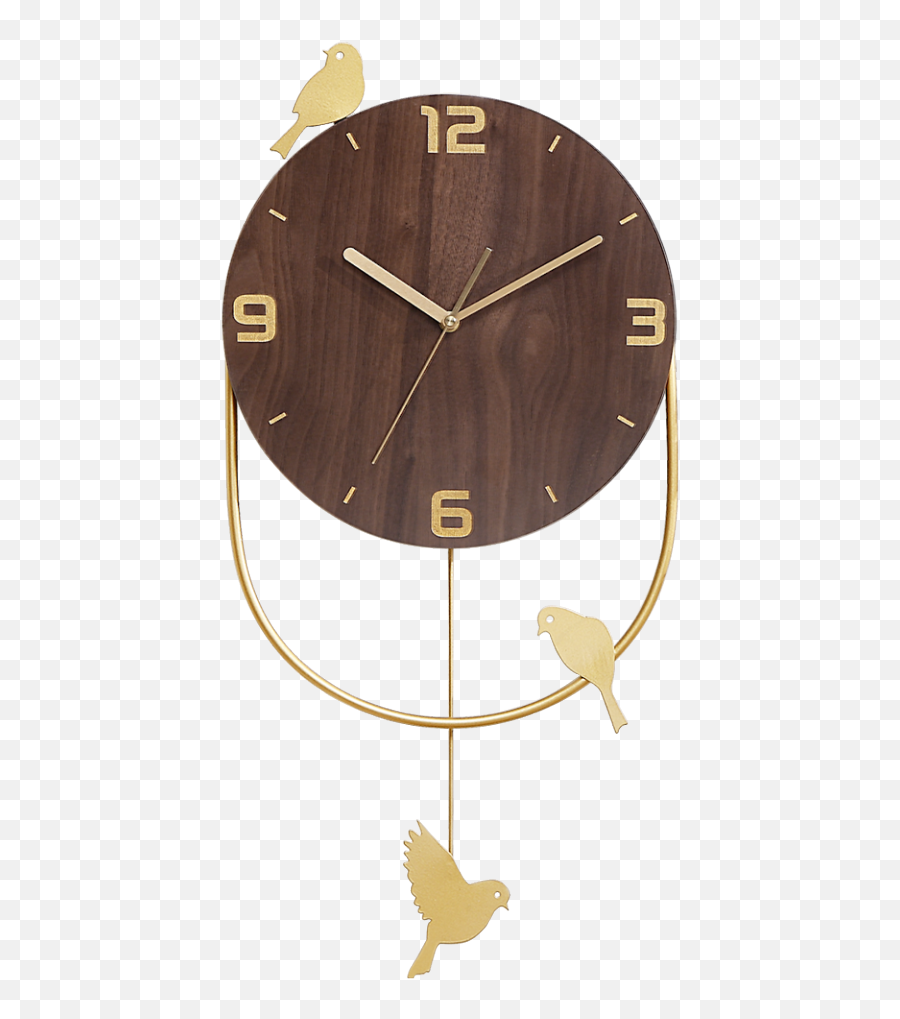 Bird Swing Clocks Wall Pendulum Clock Living Room Metal Wood 3d Art Large Clock Wall Watch Home Silent Reloj De Pared Gift Fz086 - Solid Emoji,Rosanna Pansino Emoji Cookies