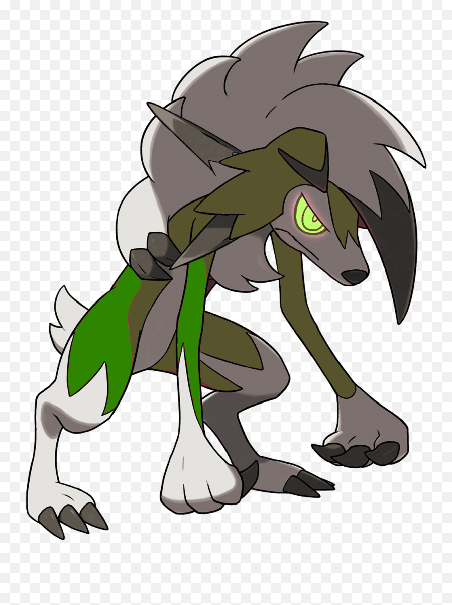 Download Png - Sun And Moon Wolf Pokemon Png Image With No Dusk Form Lycanroc Emoji,Wolf Emoji Art