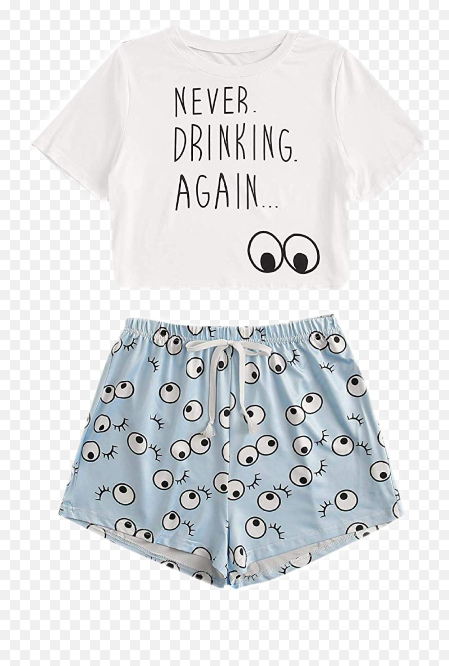 Pyjama Eyes Sticker - Short Sleeve Emoji,Emoji Pyjama