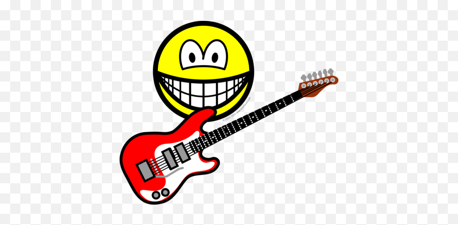 Electric Guitar Smile Smilies Emofacescom - Trapezoid With A Face Emoji,Oo Emoticons